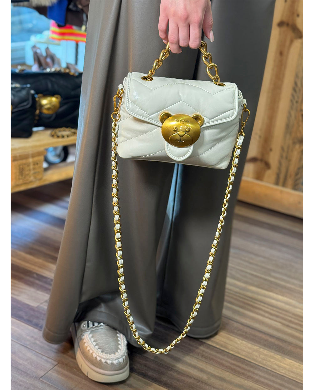 Bolso bandolera Puffy crema XS Rue Madam Paris