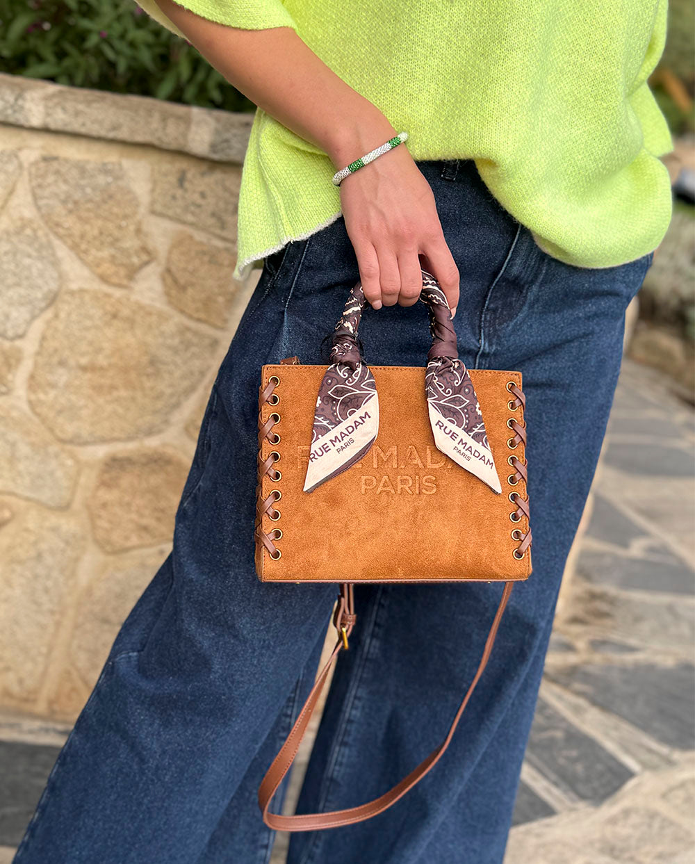 Saco de compras revermont Vermont conhaque Rue Madam Paris