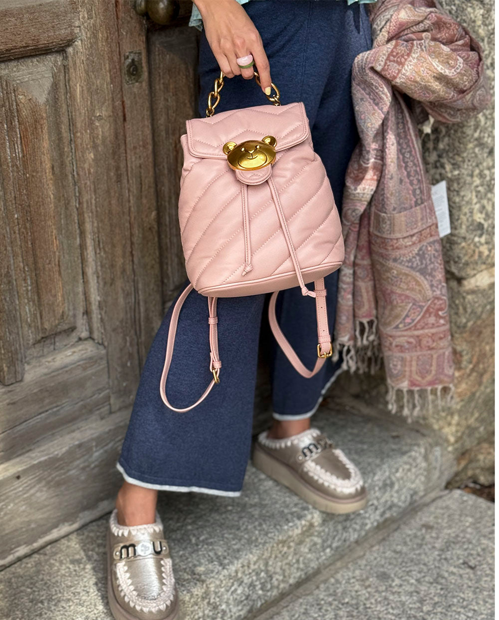 Mochila Puffy rosa nude Rue Madam Paris