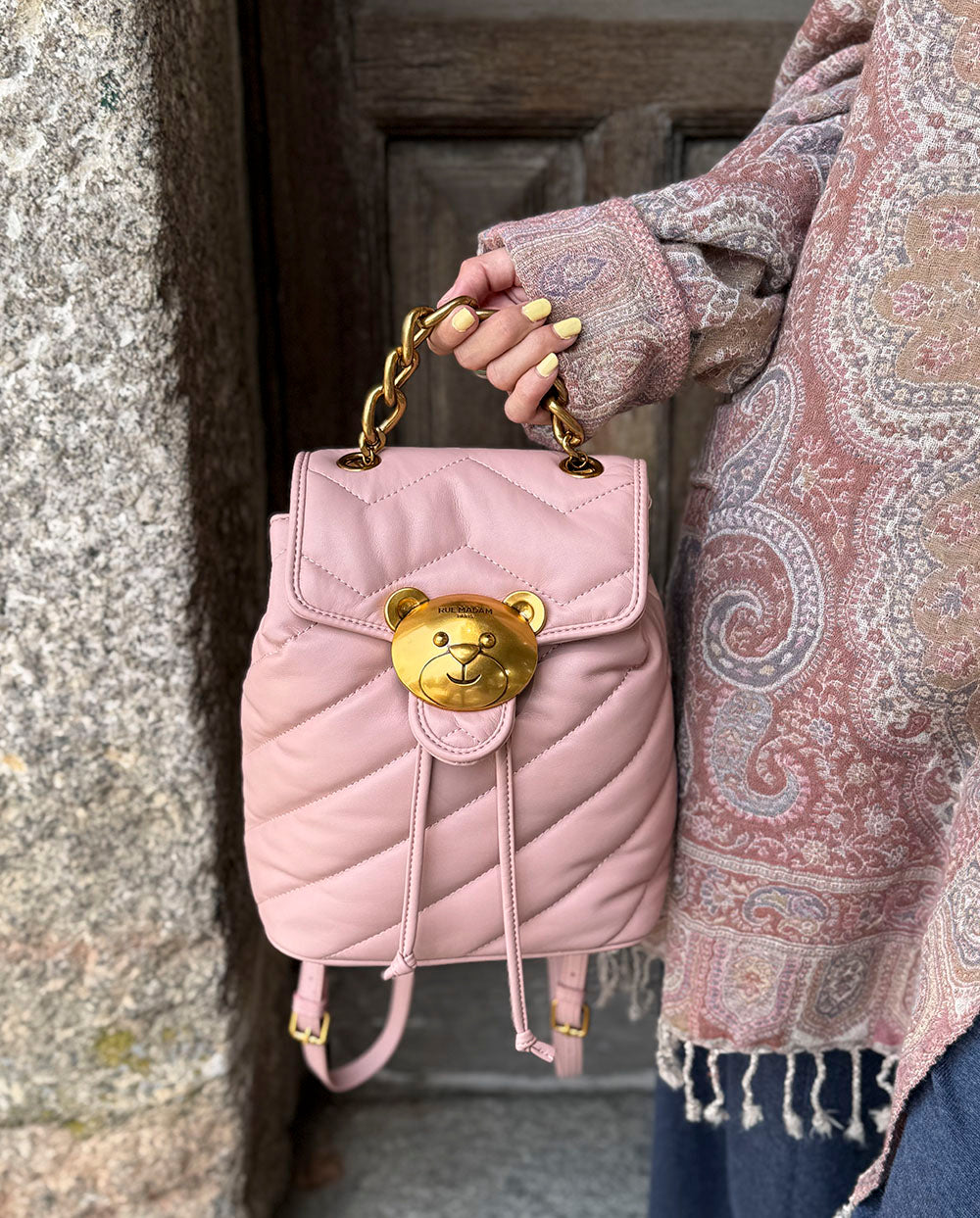 Mochila Puffy rosa nude Rue Madam Paris