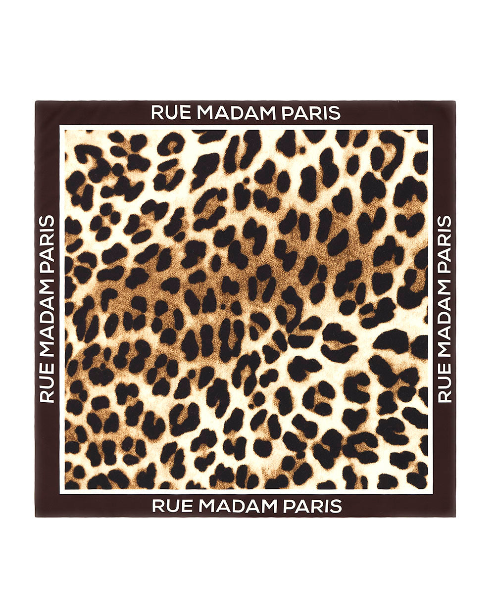 Bandana carre Paris leopard Rue Madam Paris