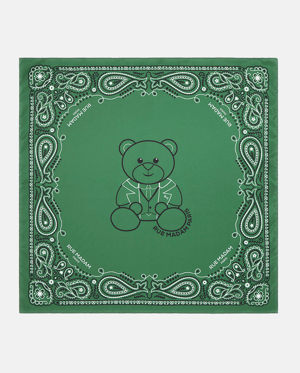 Bandana carre paris verde Rue Madam Paris