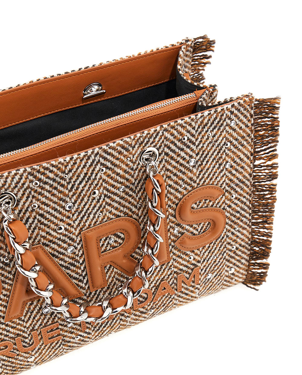 Bolso Tote Harris textura lana cognac Rue Madam Paris