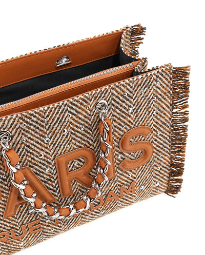 Bolso Tote Harris textura lana cognac Rue Madam Paris