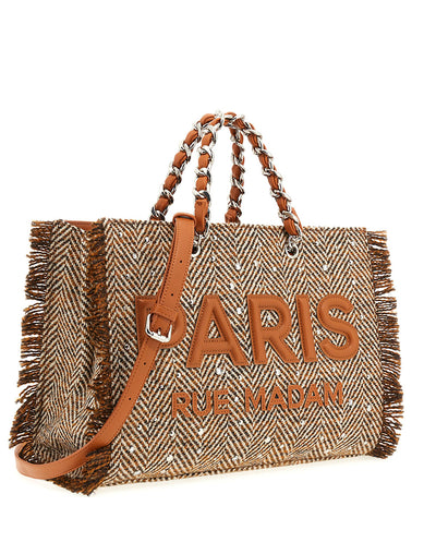 Bolso Tote Harris textura lana cognac Rue Madam Paris