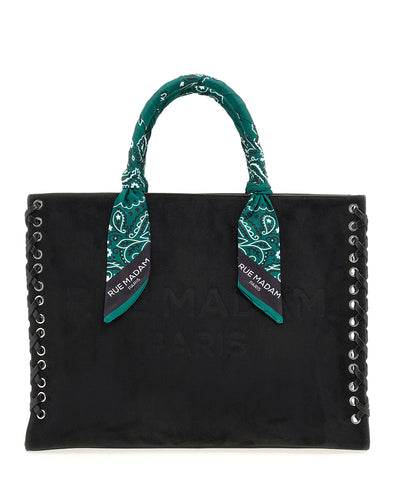 Bolso Tote Apache ante negro Rue Madam Paris