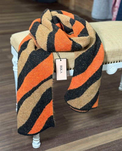 Bufanda animal print naranja Rüga