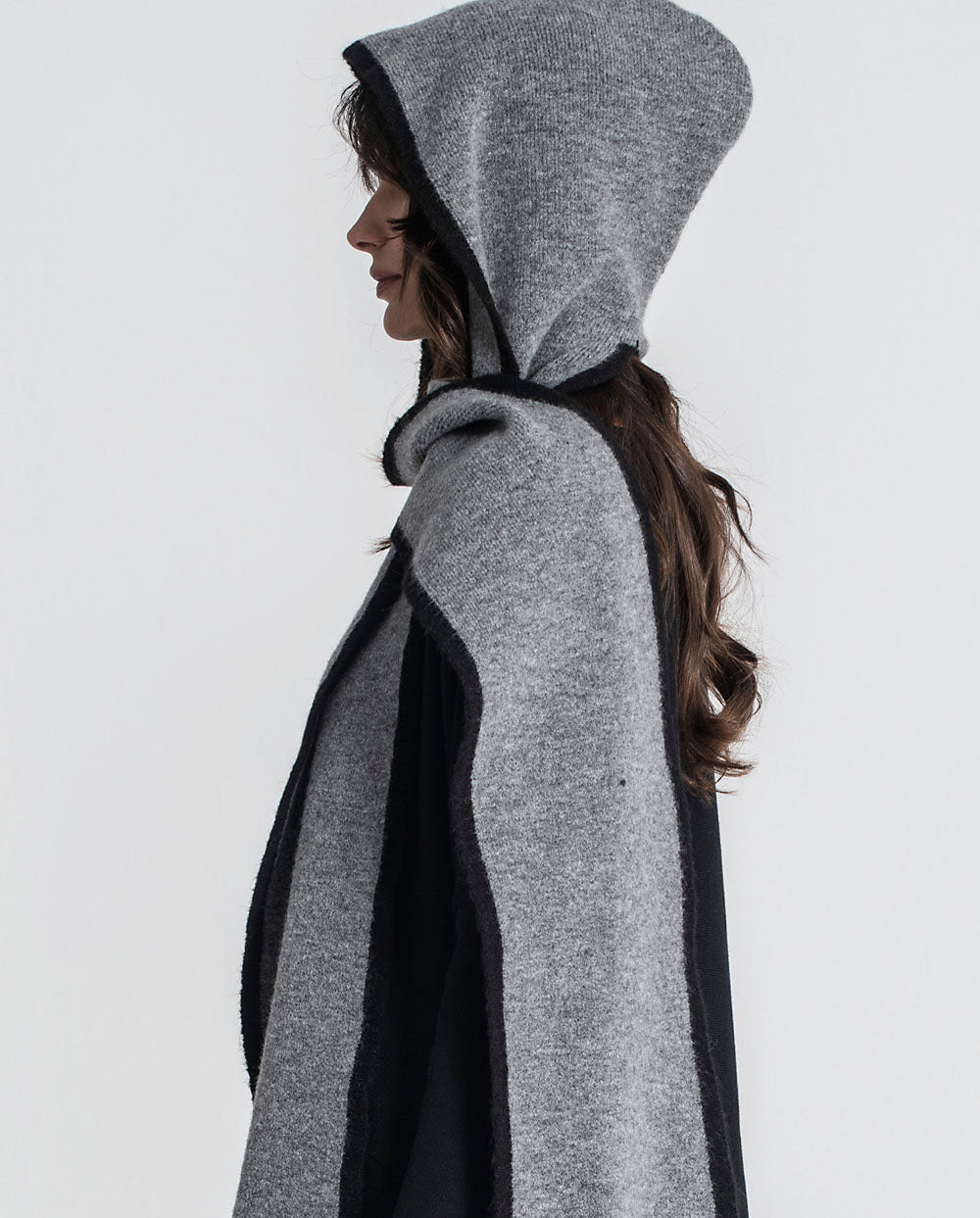 Bufanda capucha gris Rüga