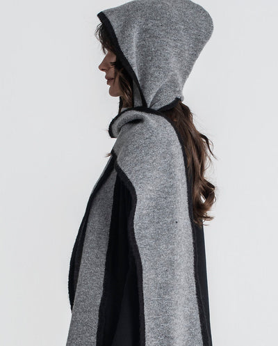 Bufanda capucha gris Rüga