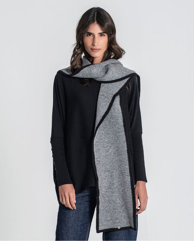 Bufanda capucha gris Rüga