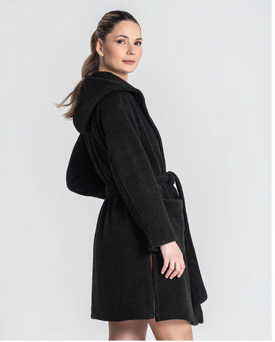 Chaquetón capucha negro Rüga