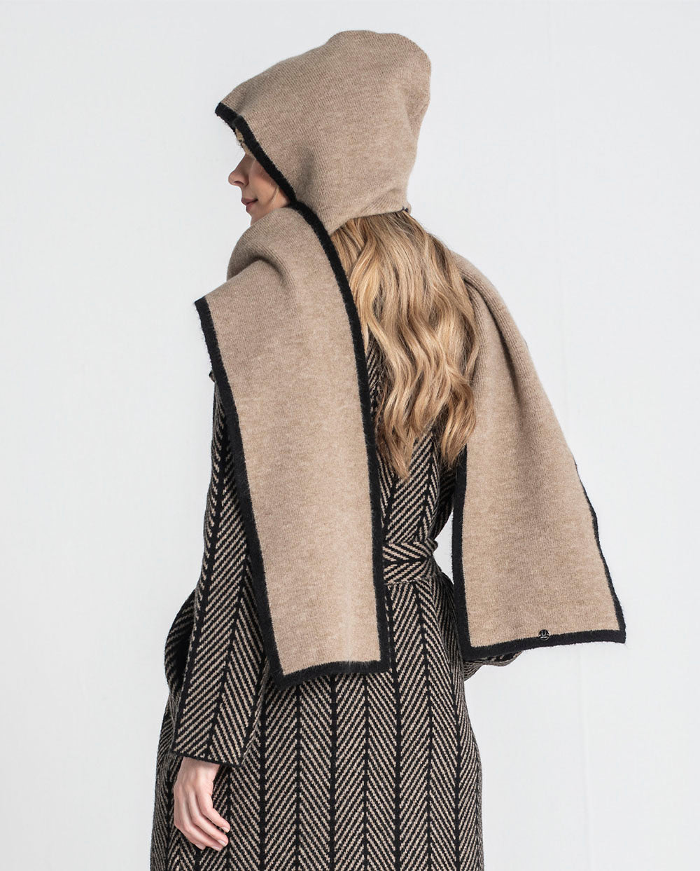 Bufanda capucha camel Rüga