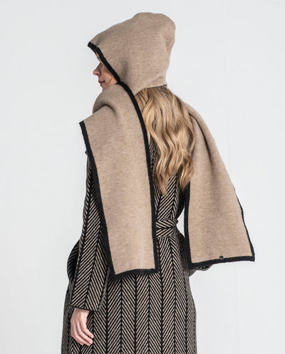 Bufanda capucha camel Rüga