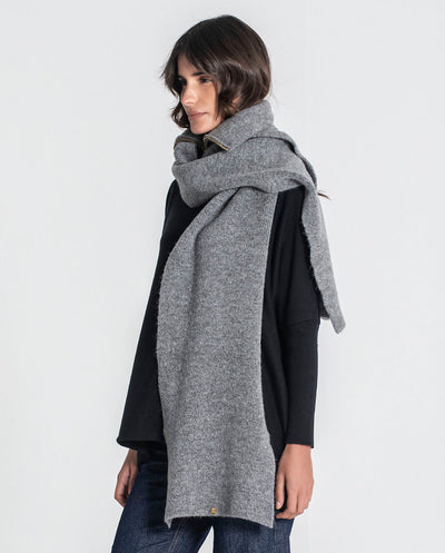 Bufanda con cremallera gris Rüga