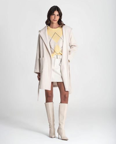 Chaquetón capucha crudo Rüga