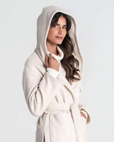 Chaquetón capucha crudo Rüga