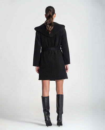 Chaquetón capucha negro Rüga