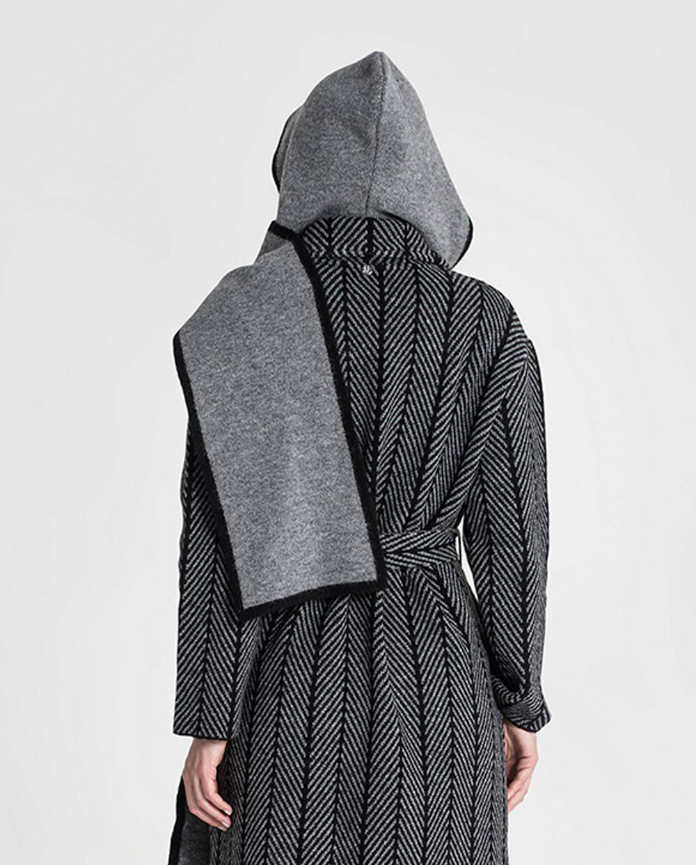 Bufanda capucha gris Rüga