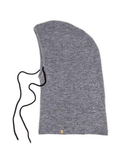 Balaclava gris cordón negro Rüga