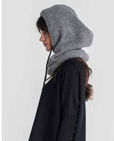 Balaclava gris cordón negro Rüga