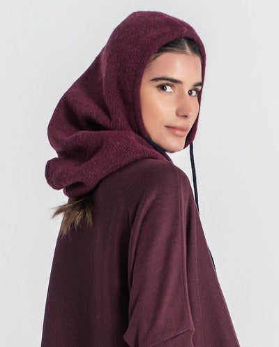 Balaclava borgoña cordón negro Rüga