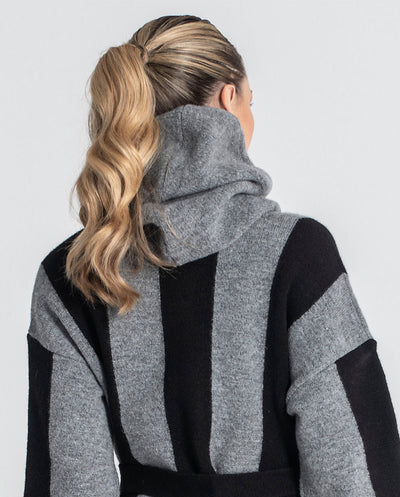 Balaclava gris cordón negro Rüga