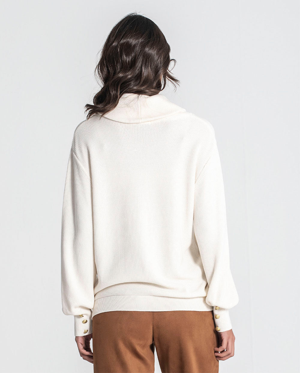Jersey cuello vuelto RG relieve crudo Rüga