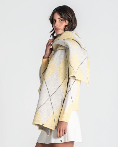 Bufanda jacquard rombos mantequilla Rüga