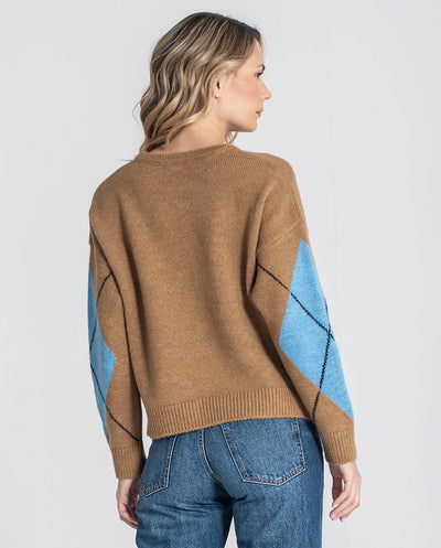 Jersey jacquard camel Rüga