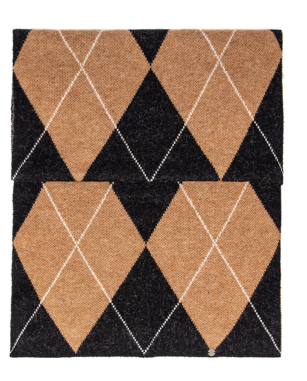 Bufanda jacquard rombos negro Rüga