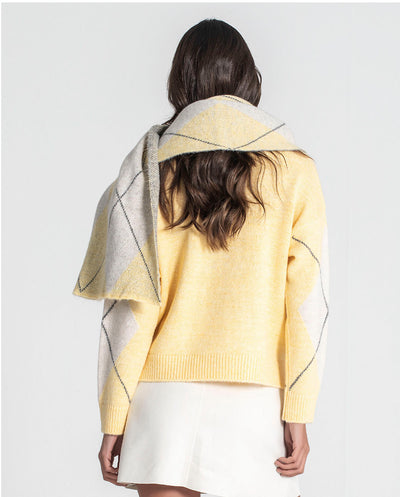 Bufanda jacquard rombos mantequilla Rüga