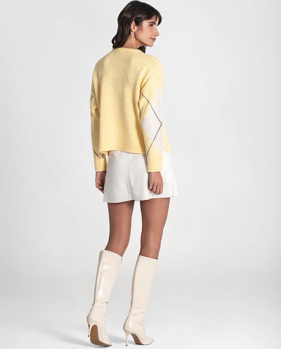 Jersey jacquard rombos butter Rüga