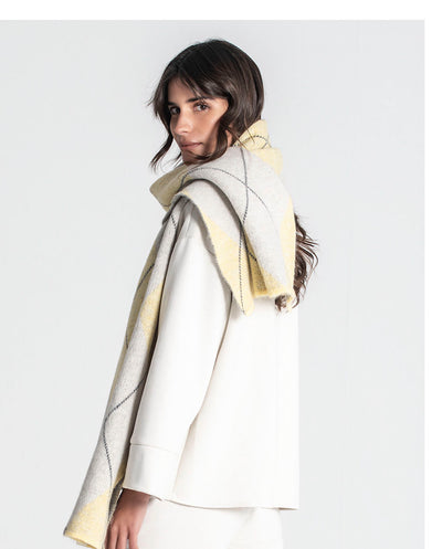 Bufanda jacquard rombos mantequilla Rüga