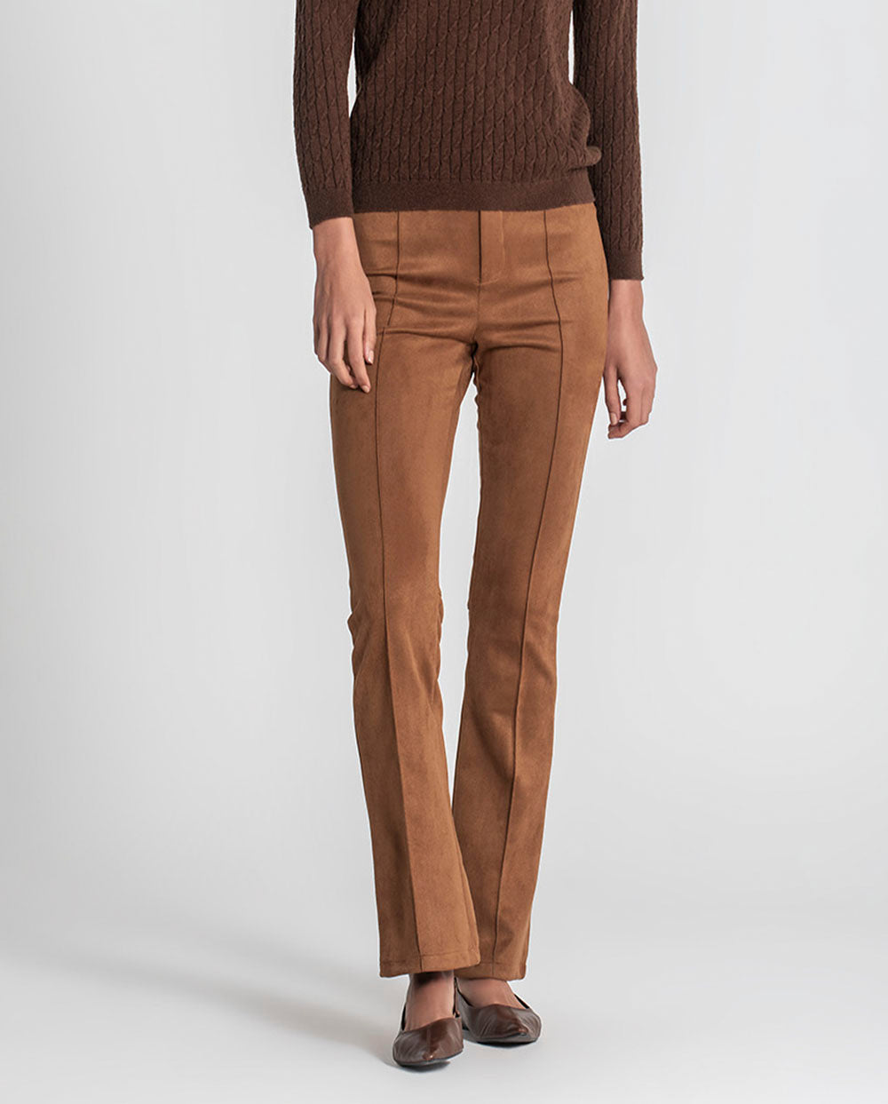 Pantalón flare camel Rüga