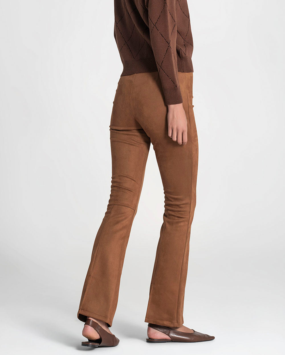 Pantalón flare camel Rüga