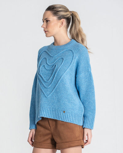 Jersey corazones azul Rüga