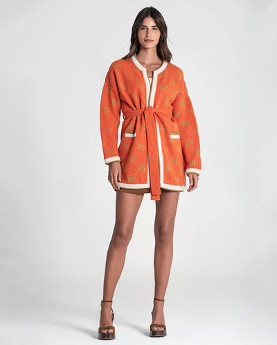 Chaqueta RR jacquard brillo naranja Rüga