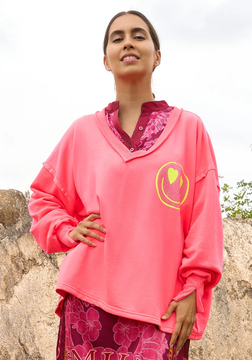 Sudadera City Heartface rosa Miss Goodlife