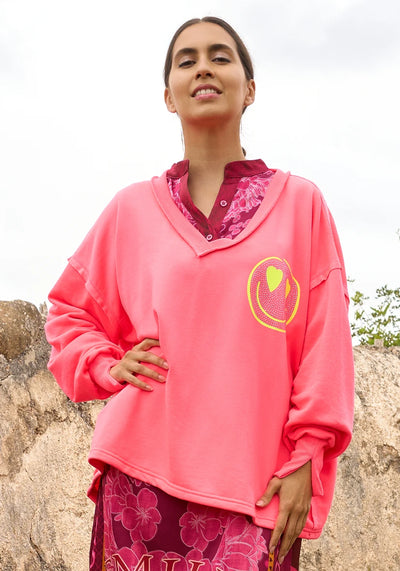 Sudadera City Heartface rosa Miss Goodlife