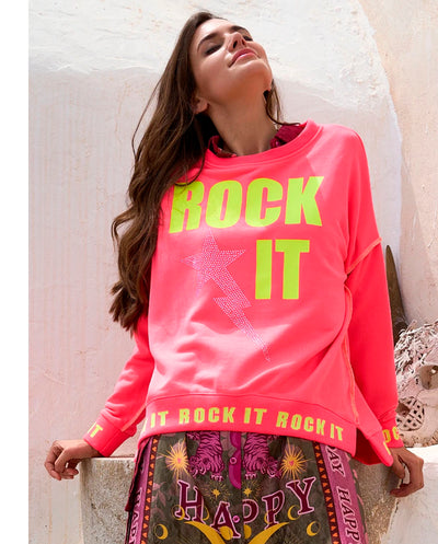 Sudadera Rock It Strass neon Miss Goodlife