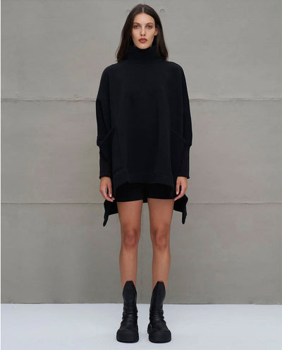 Sudadera oversize negra 18045 #VDR Viadellerose