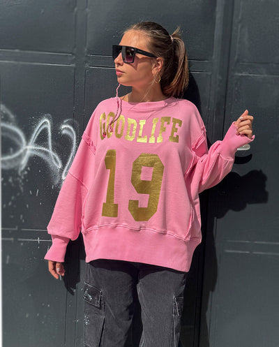 Sudadera oversized Goodlife rosa Miss Goodlife