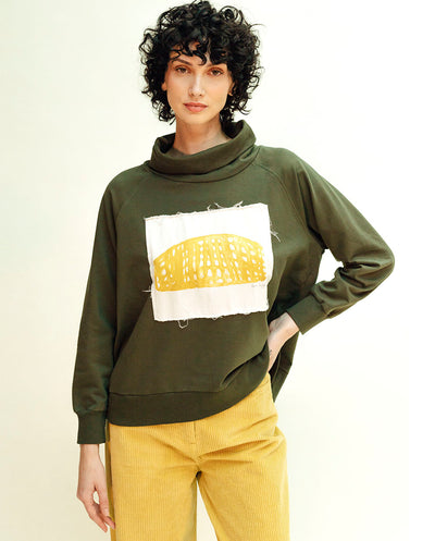 Sudadera verde Pan Producto Básico