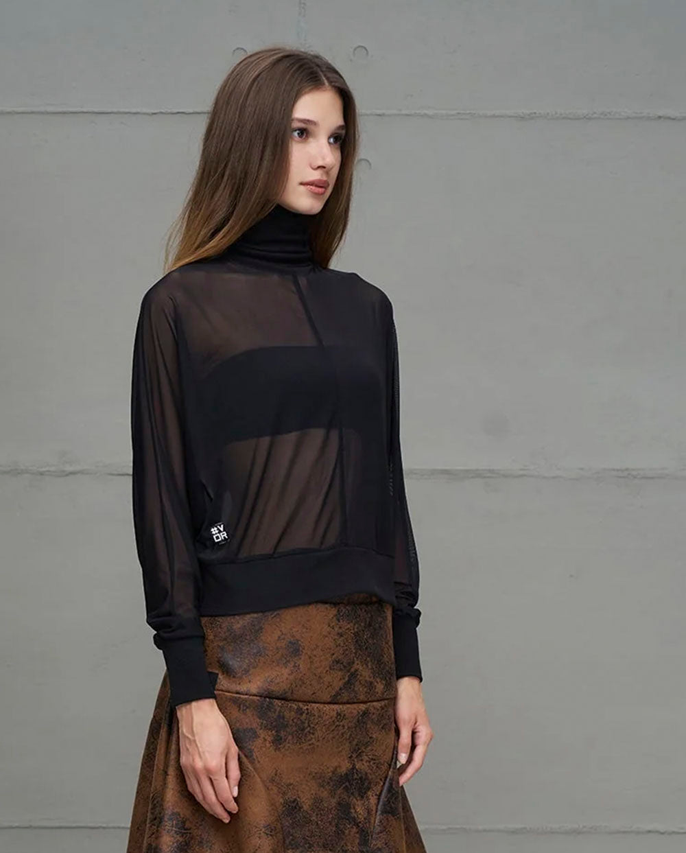Top negro semitransparente 18032 #VDR