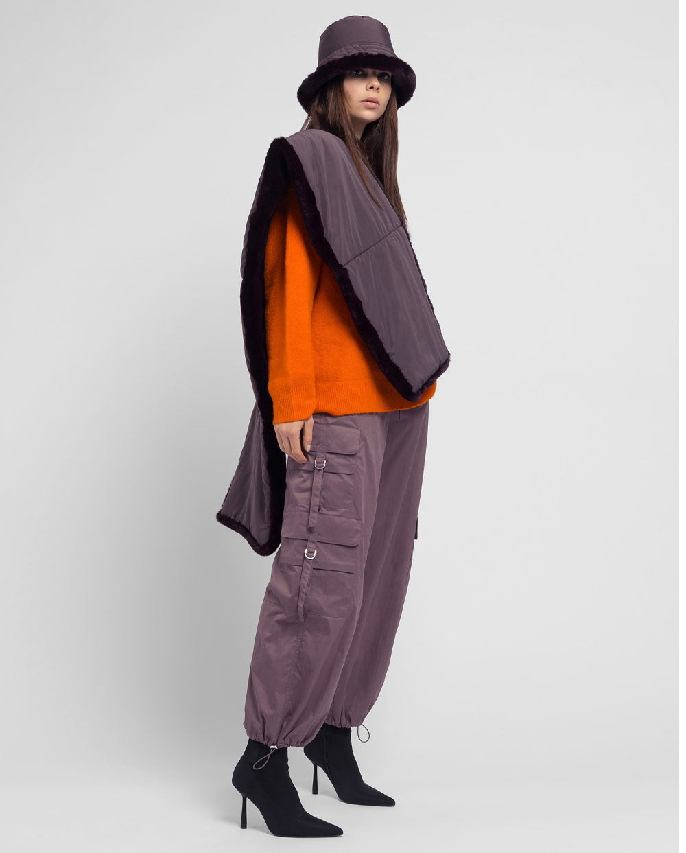 Bufanda reversible ciruela Urban Code