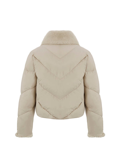 Chaqueta acolchada crema Vegan Code