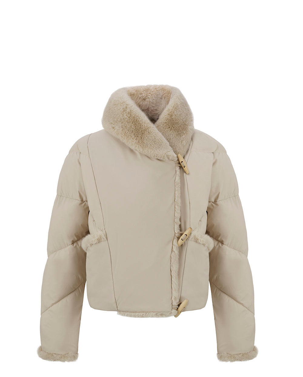 Chaqueta acolchada crema Vegan Code