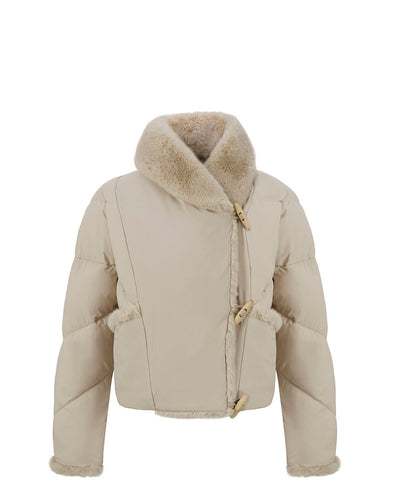 Chaqueta acolchada crema Vegan Code