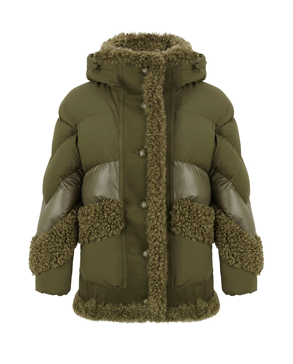 Chaquetón acolchado caqui Vegan Code