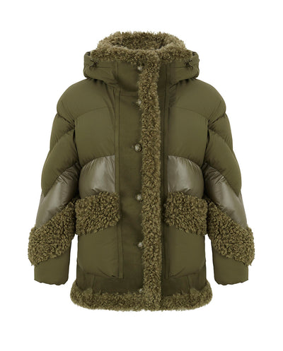 Chaquetón acolchado caqui Vegan Code
